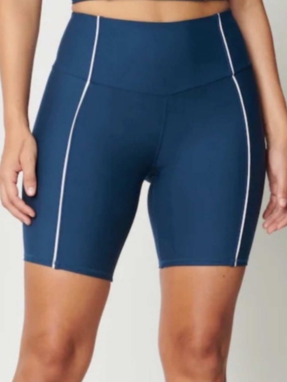 Abercrombie YPB High-Waist Blue Biker Shorts